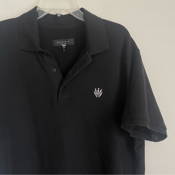 Rag & Bone Sword Knives Short Sleeve Stretch Polo Shirt